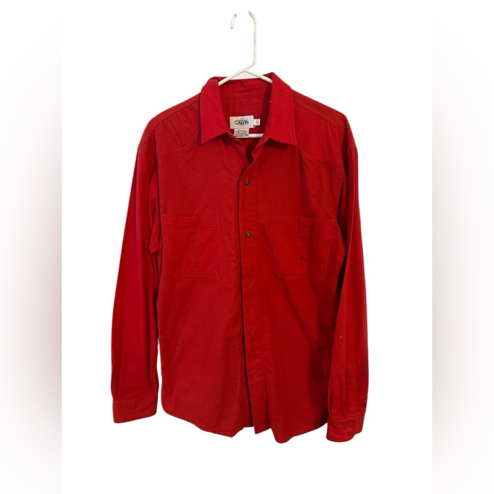 Calvin Men’s Red Button Up Shirt- Vintage Inspired Workwear